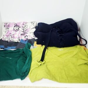 Lot Of 11 Women's Tops Various Brands Size Small And X-Small Sweaters Tees